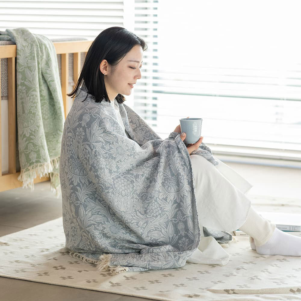 KLIPPAN クリッパン コットンスロー サンフラワー ( 140×200cm