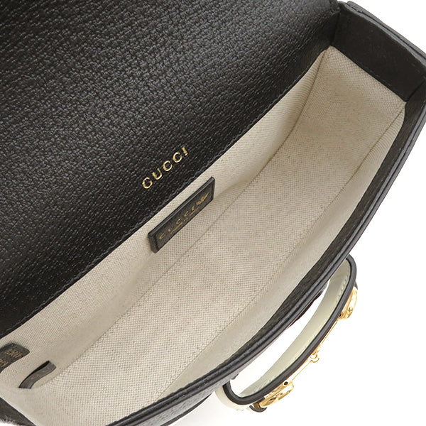 グッチ GUCCI ホースビット1955 ミニバッグ 658574 ブラック×ホワイト