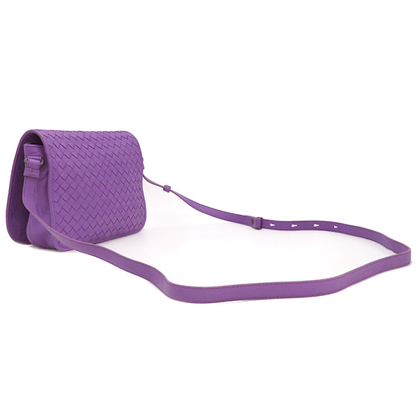 ボッテガヴェネタ BOTTEGA VENETA イントレチャート パープル レザー