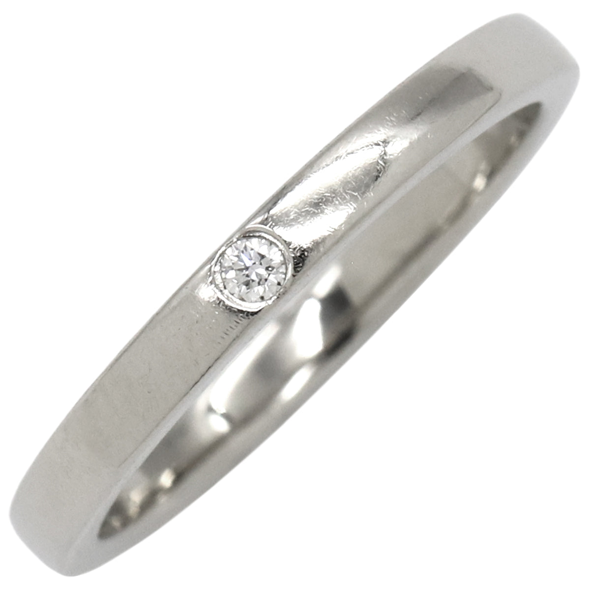 カルティエ Cartier リング ワンポンドダイヤ プラチナシルバー Pt950