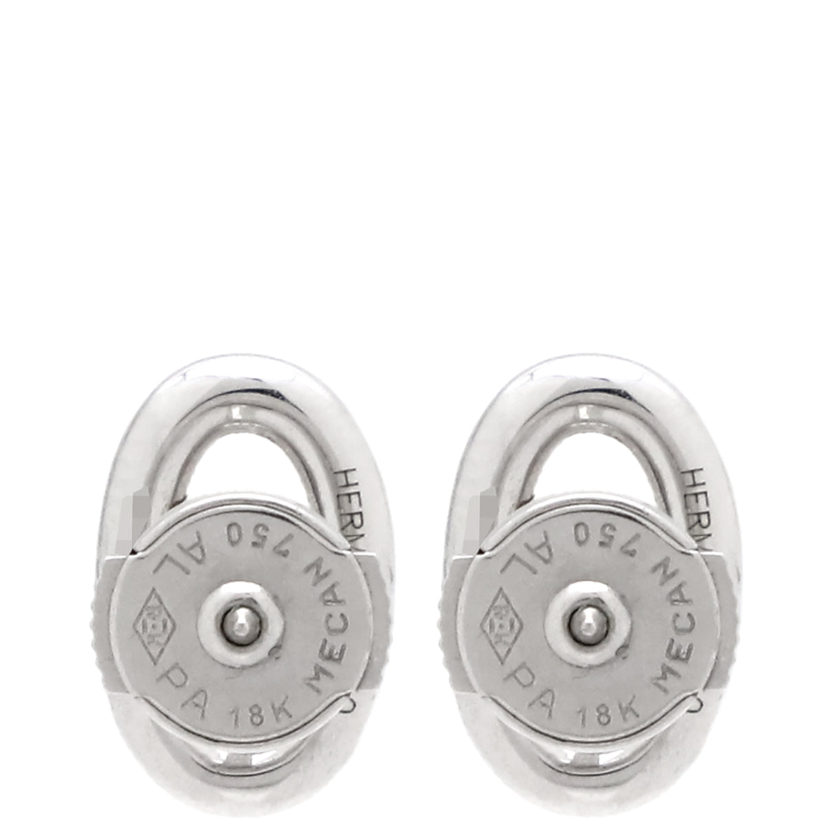 エルメス HERMES ファランドール ホワイトゴールド K18WG ピアス 750