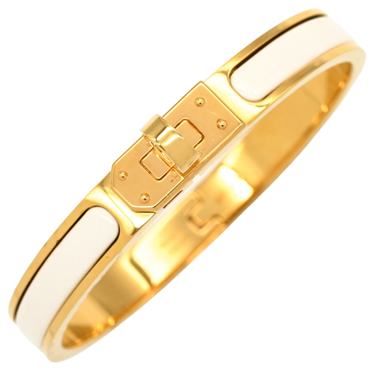 エルメス HERMES ミニ クリック ケリー イエローゴールド×クリーム GP