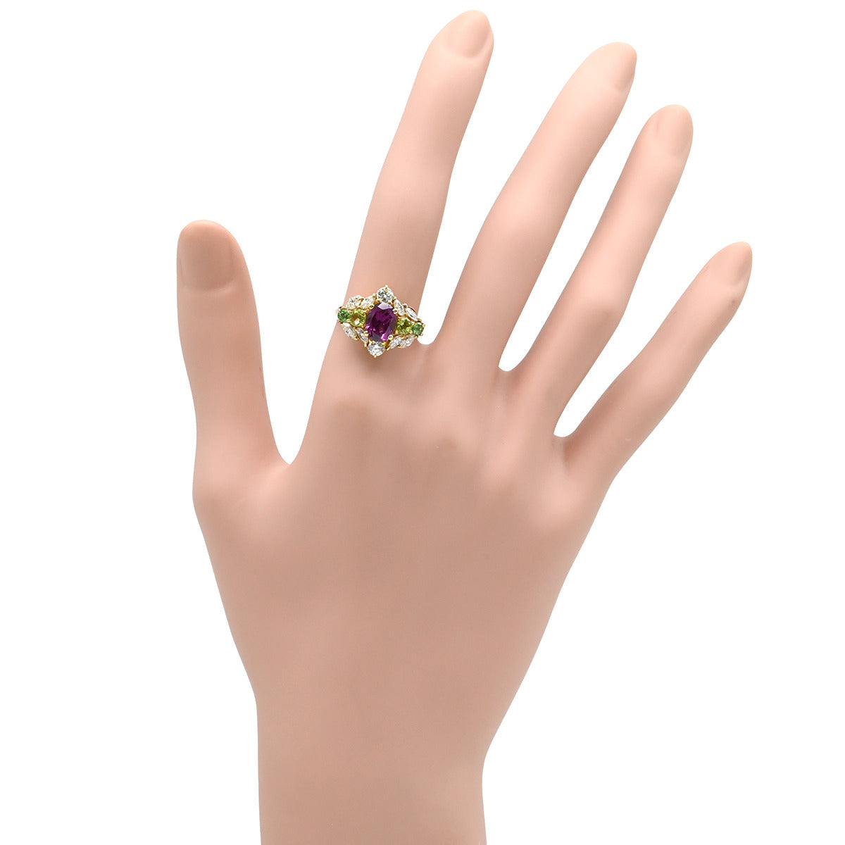 ノンブランド NON BRAND マルチカラージェムストーンリング イエロー