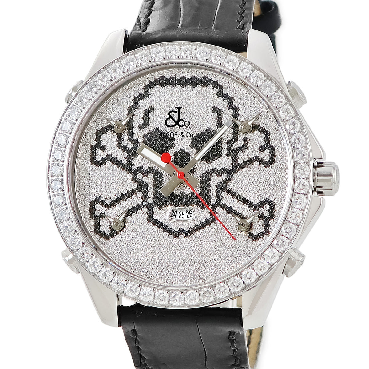 ジェイコブ JACOB&CO 5タイムゾーン 47mm スカル JC-SKULLD クオーツ