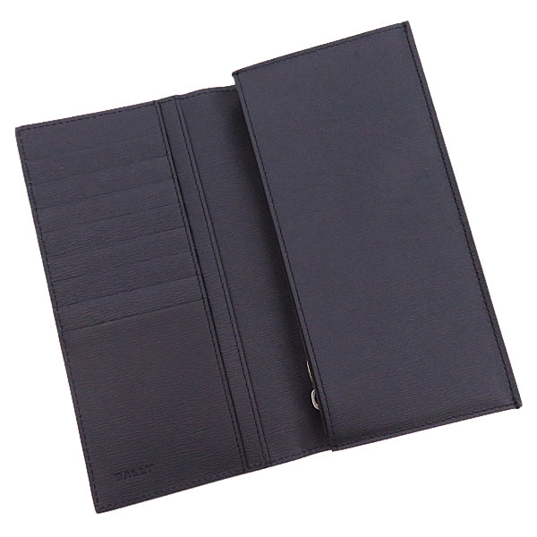 バリー BALLY クロッシング 二つ折り 6304910 ネイビー レザー 長財布