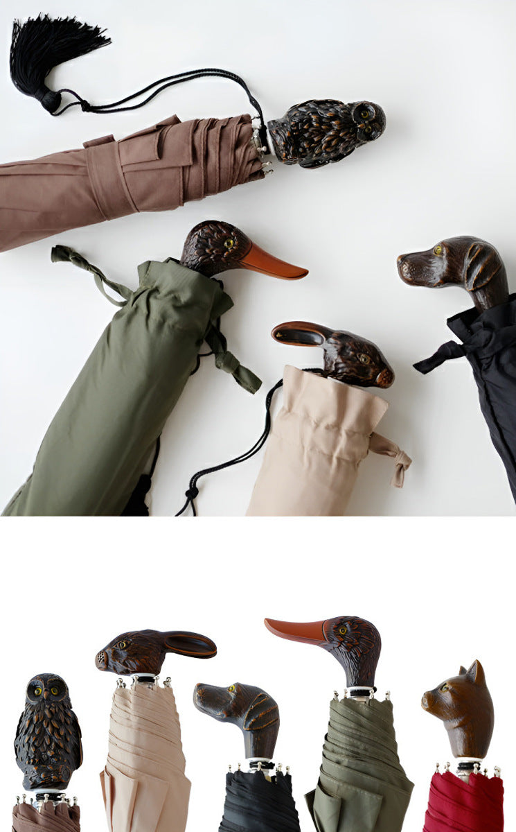 折りたたみ傘 晴雨兼用 GUY DE JEAN FoldingUmbrella 動物 手動式