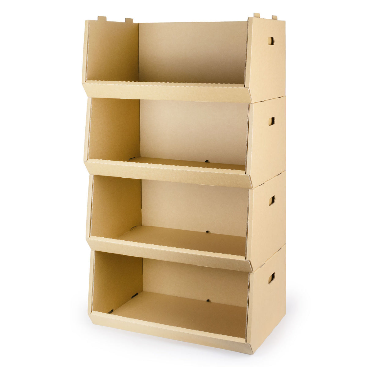 収納ボックス スタッキングコンテナW 4個セット ダンボール製 – ハウジー