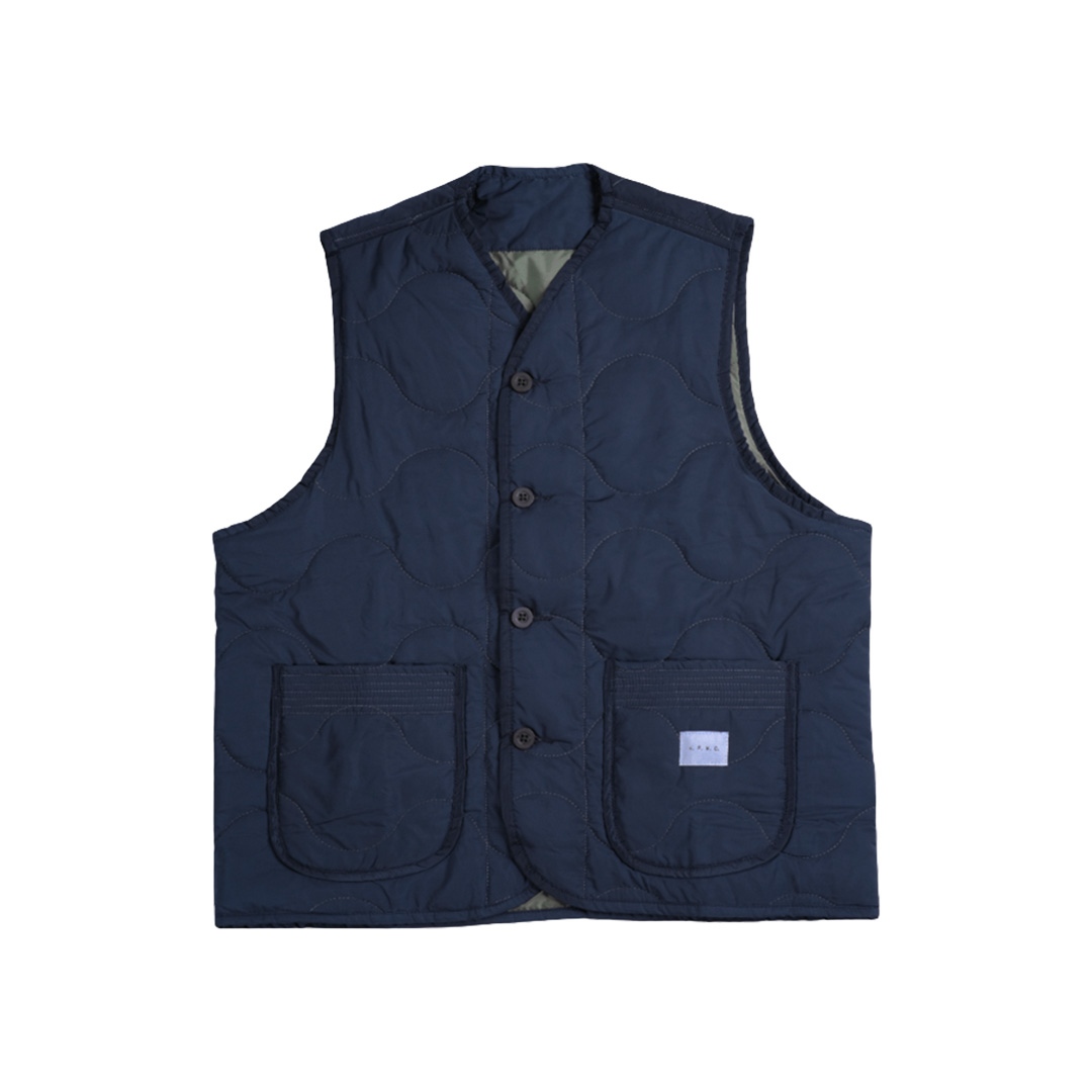 M65 Liner Service Reversible Vest LOT.02 Navy-Olive — Hoya Fields