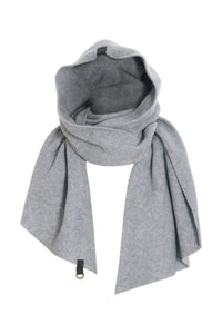 SCARF WITH HOOD - 4127 - LIGHT GREY