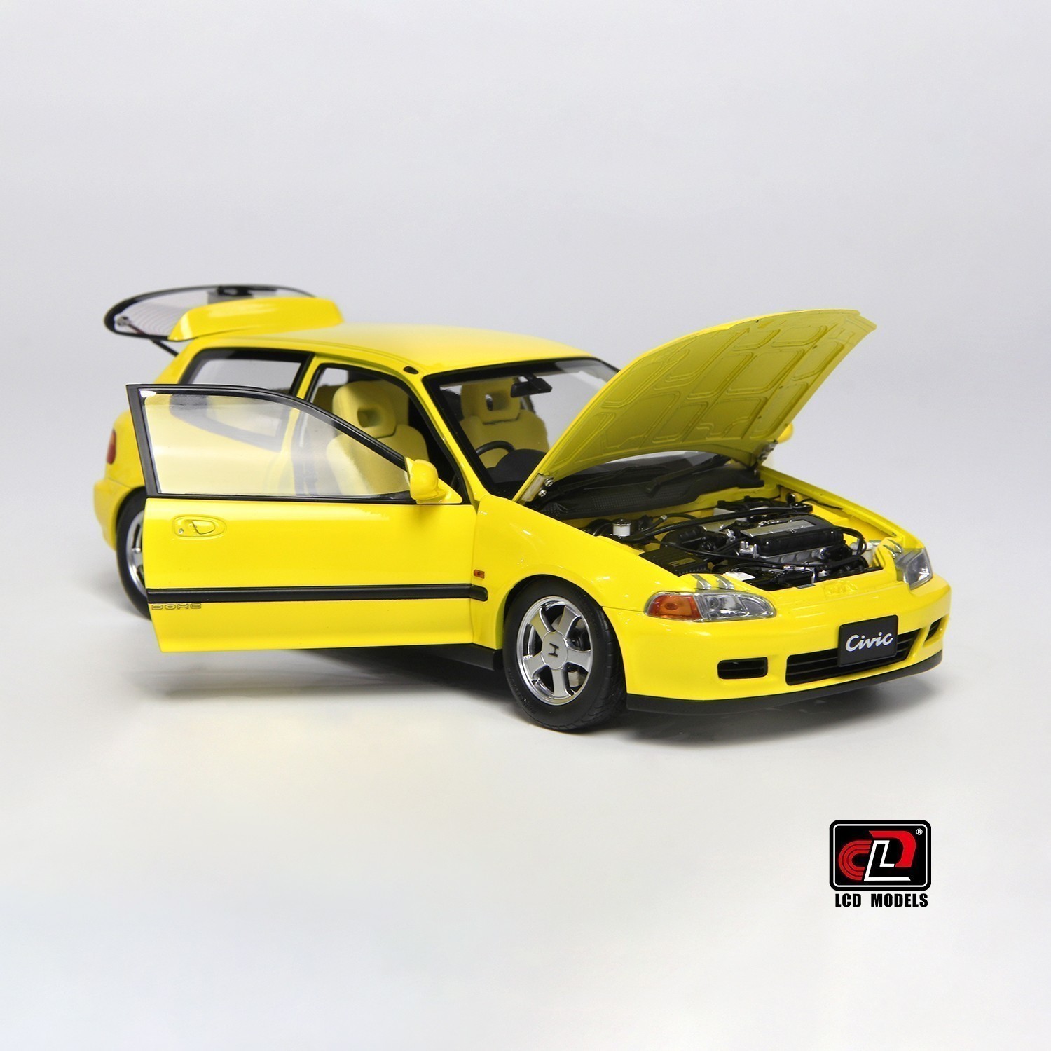 LCD MODELS LCD18018-YE 1:18 HONDA CIVIC SiR II EG6 (YELLOW)
