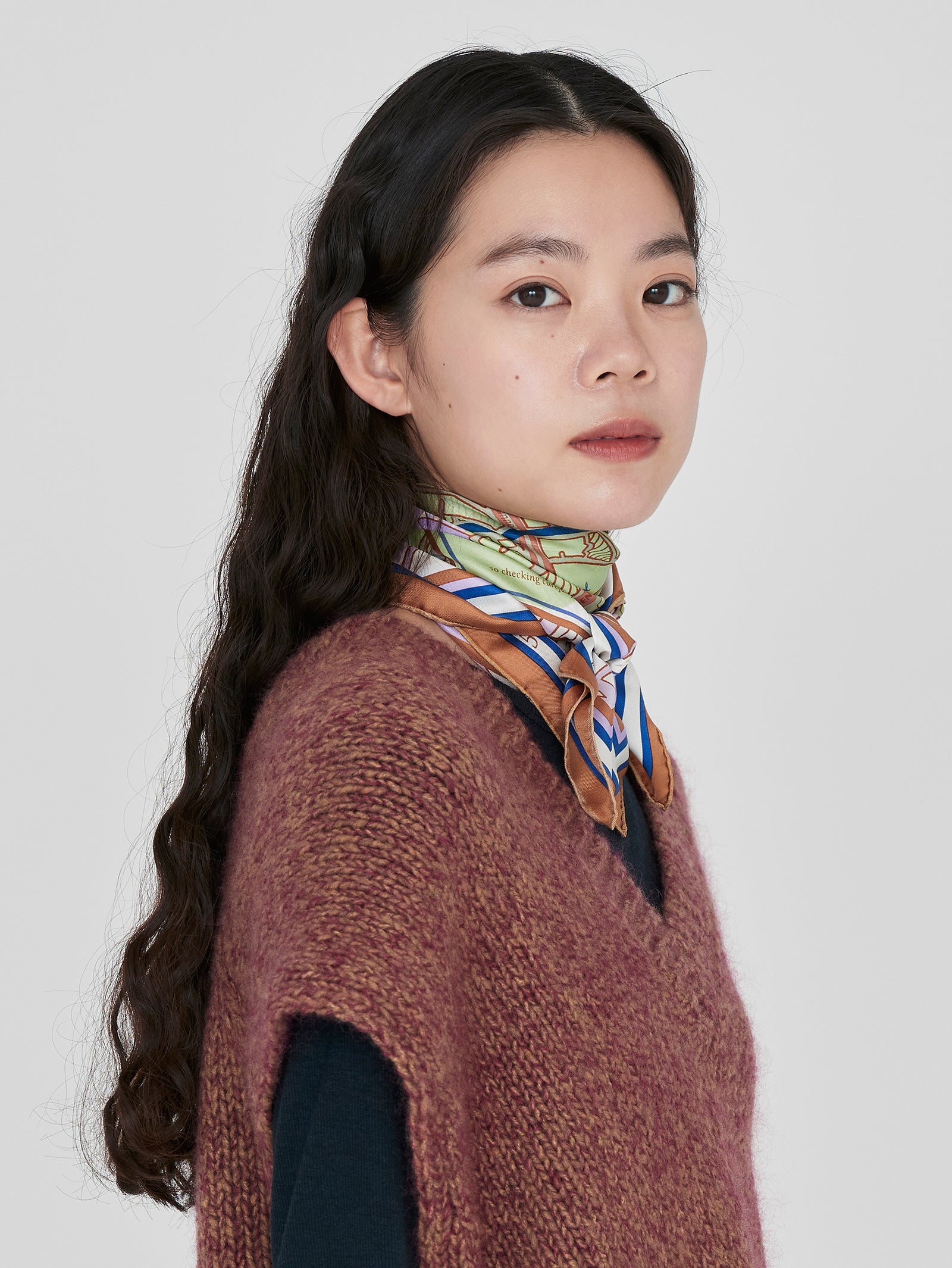 manipuri | ＜シルクスカーフ65＞コラージュサムウェア – H+HELIOTROPE