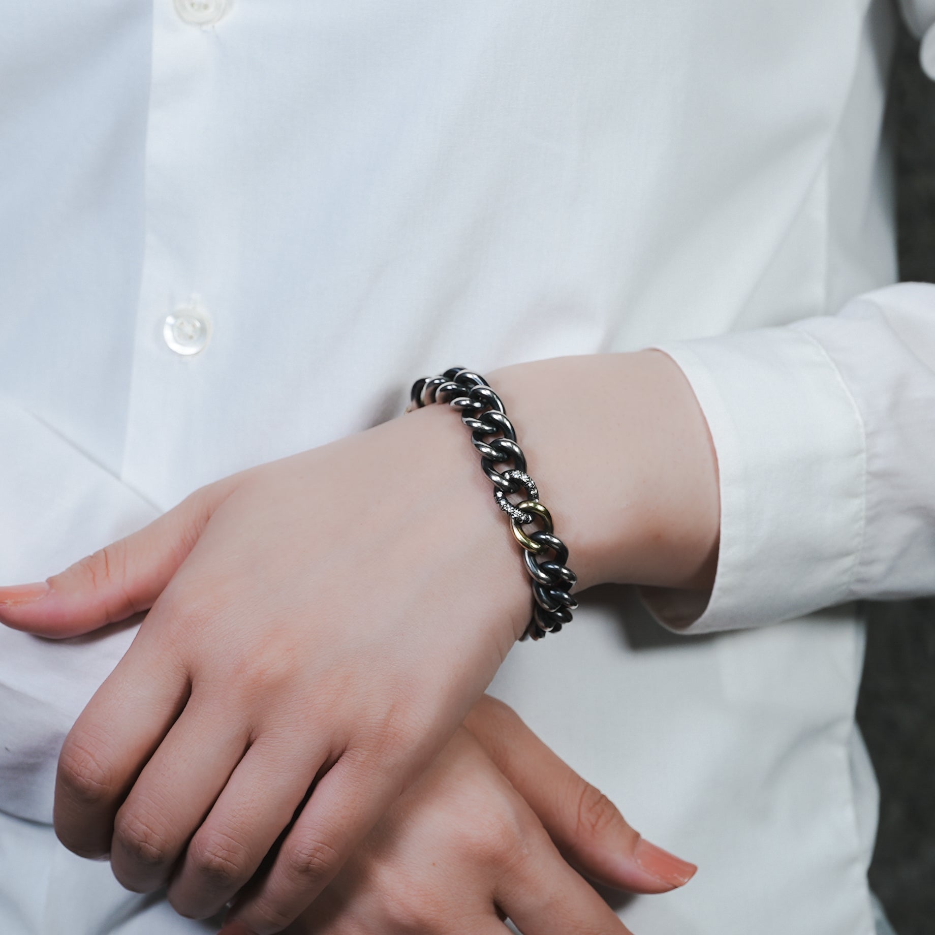 hum ハム HUMETE CHAIN BRACELET [et-BR65m] ブレスレット シルバー