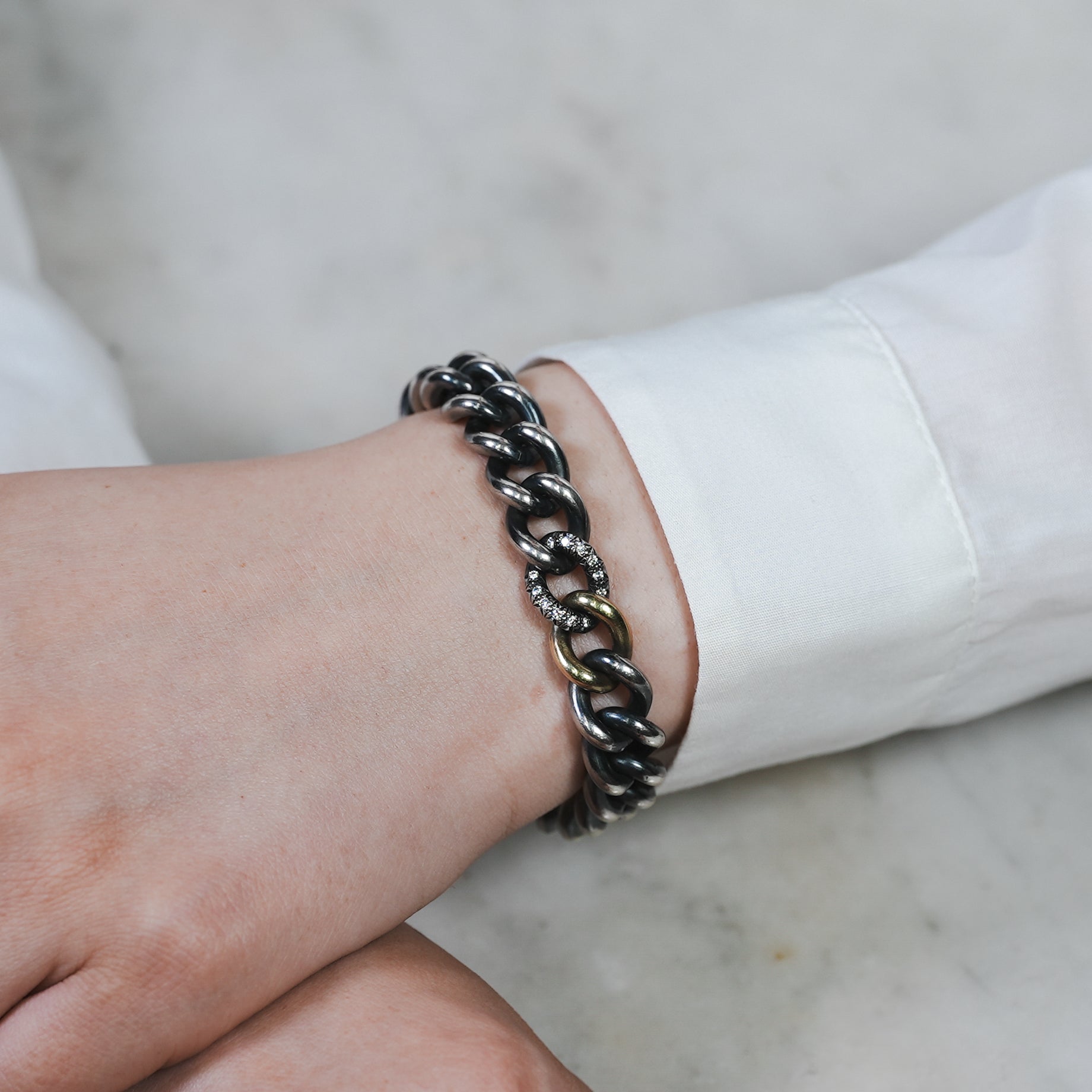 hum ハム HUMETE CHAIN BRACELET [et-BR65m] ブレスレット シルバー