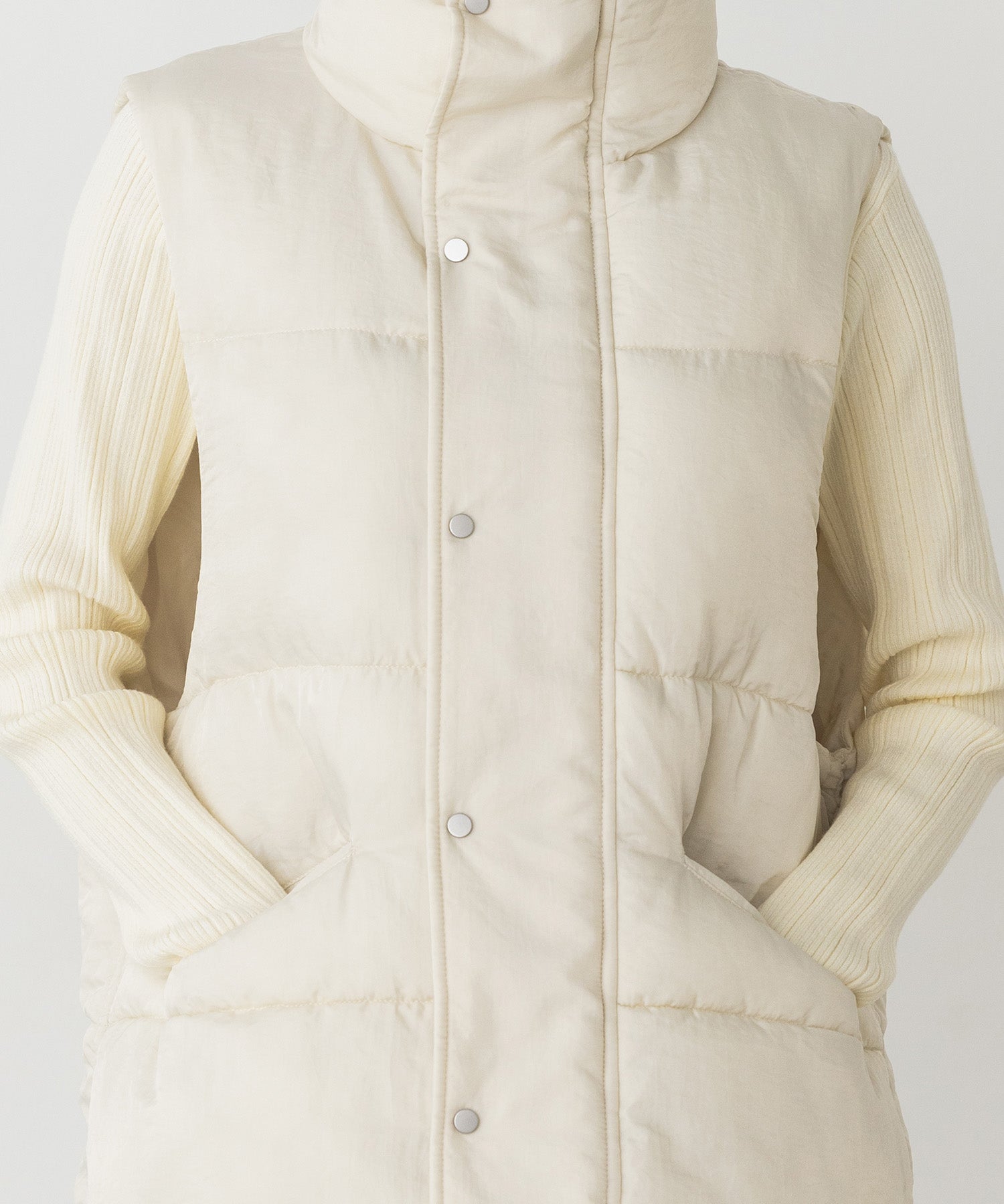 45R ナイロン中綿ベスト ゆったりサイズ size3 6111008463.jpg