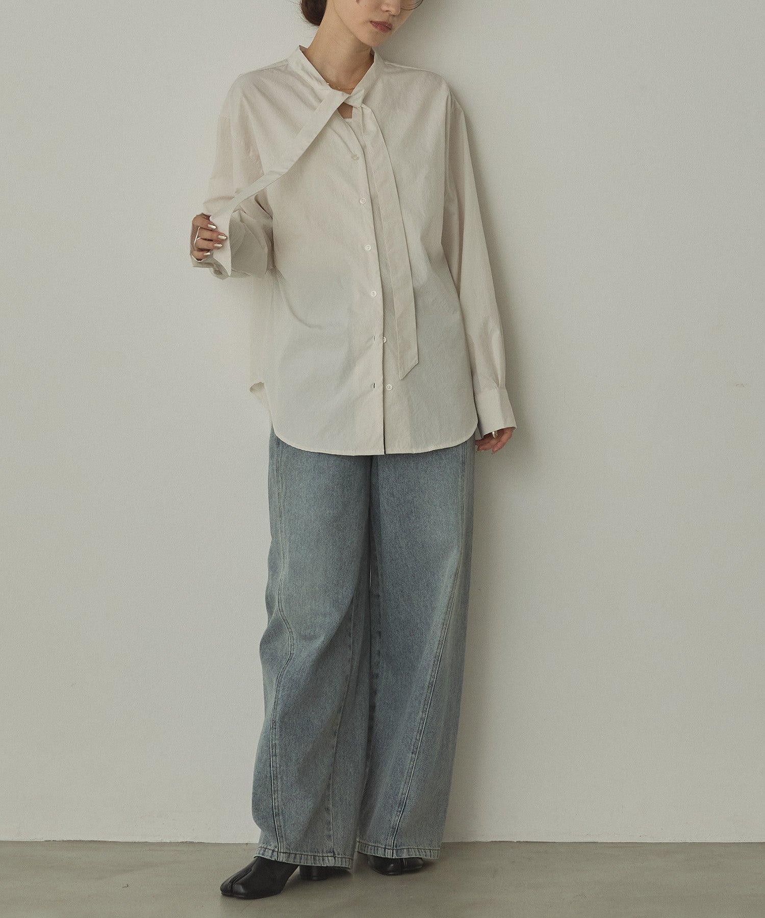 2WAY ボウタイブラウス