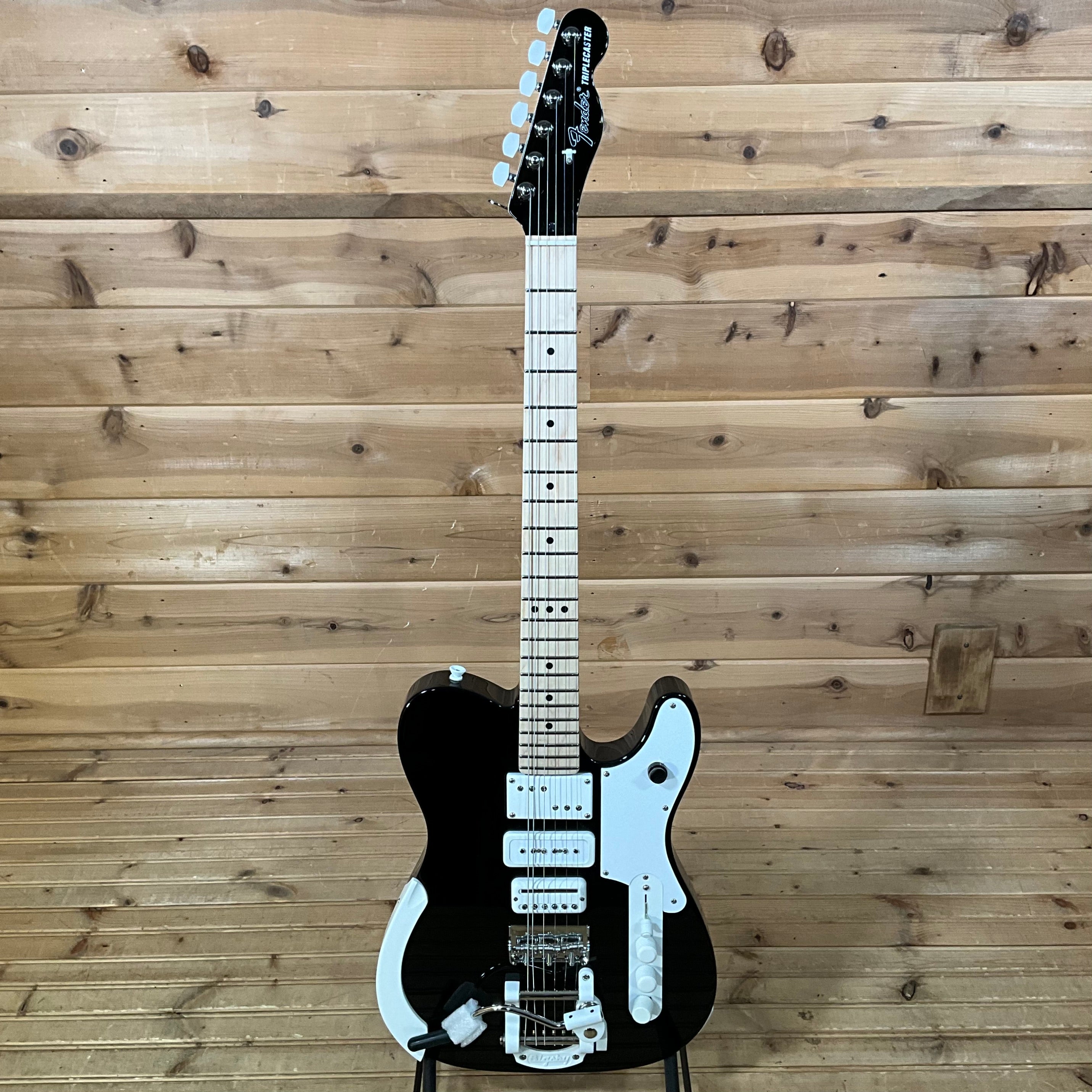 Fender Jack White Triplecaster Telecaster Electric Guitar - Black