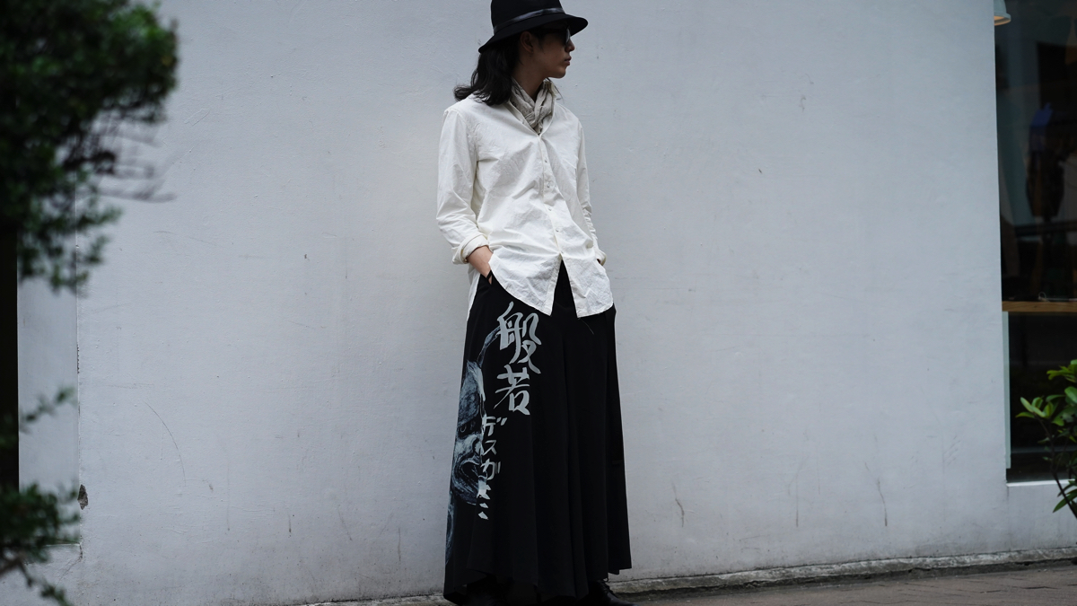 YOHJI YAMAMOTO【BLACK Scandal】Wisdom Flared Pants | HUES 福岡