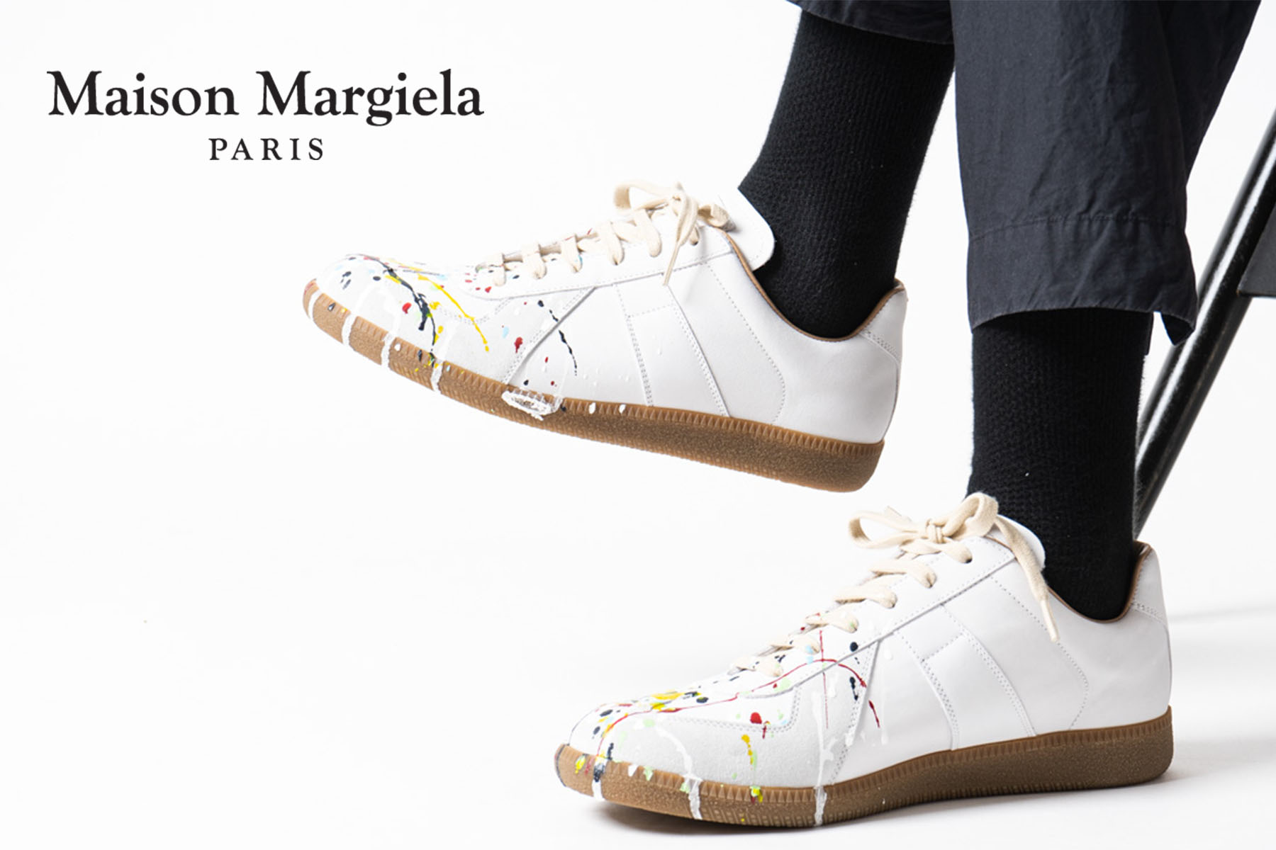 メゾンマルジェラのペイントジャーマントレーナー | HUES 福岡セレクト