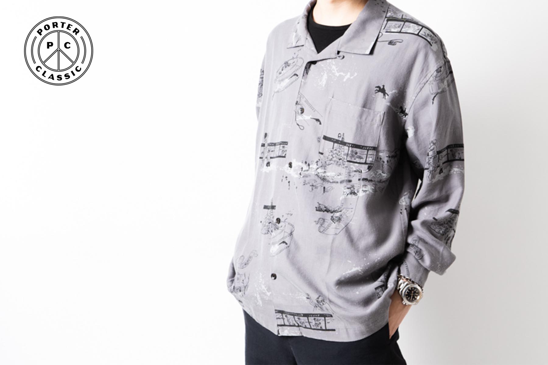 ポータークラシックのアロハロングシャツ | HUES 福岡セレクトショップ