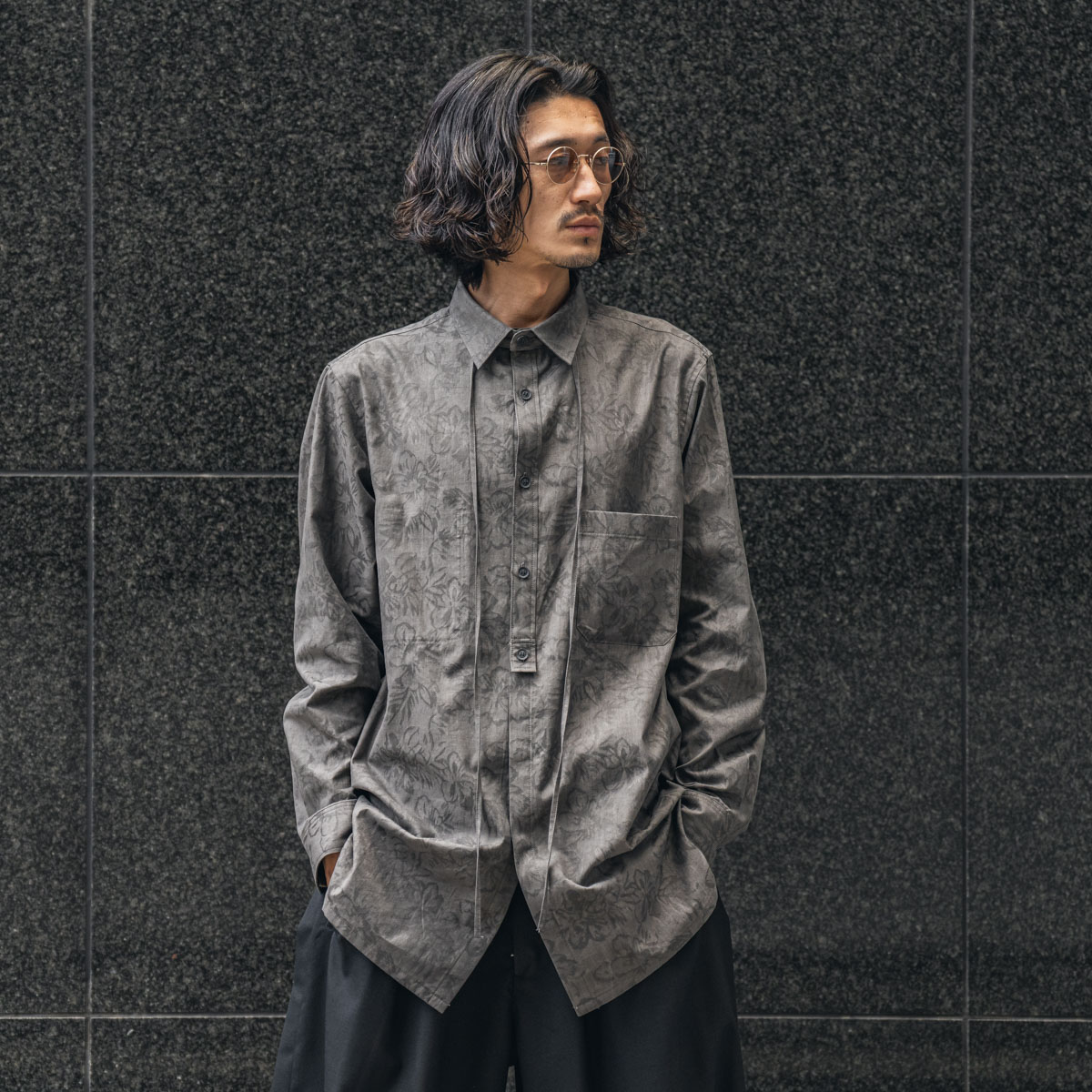 Y's for men 23AW 花柄ジャガードシャツ | HUES 福岡セレクトショップ