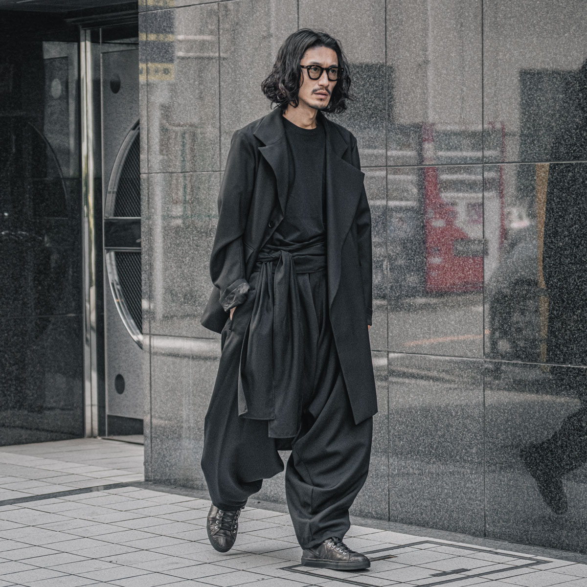 YOHJI YAMAMOTO 23AW 新作入荷 タイドレープパンツ&フラワータイ