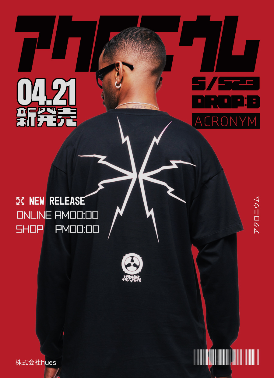 ACRONYM®-アクロニウム- 23SS Delivery:B 発売開始 | HUES 福岡