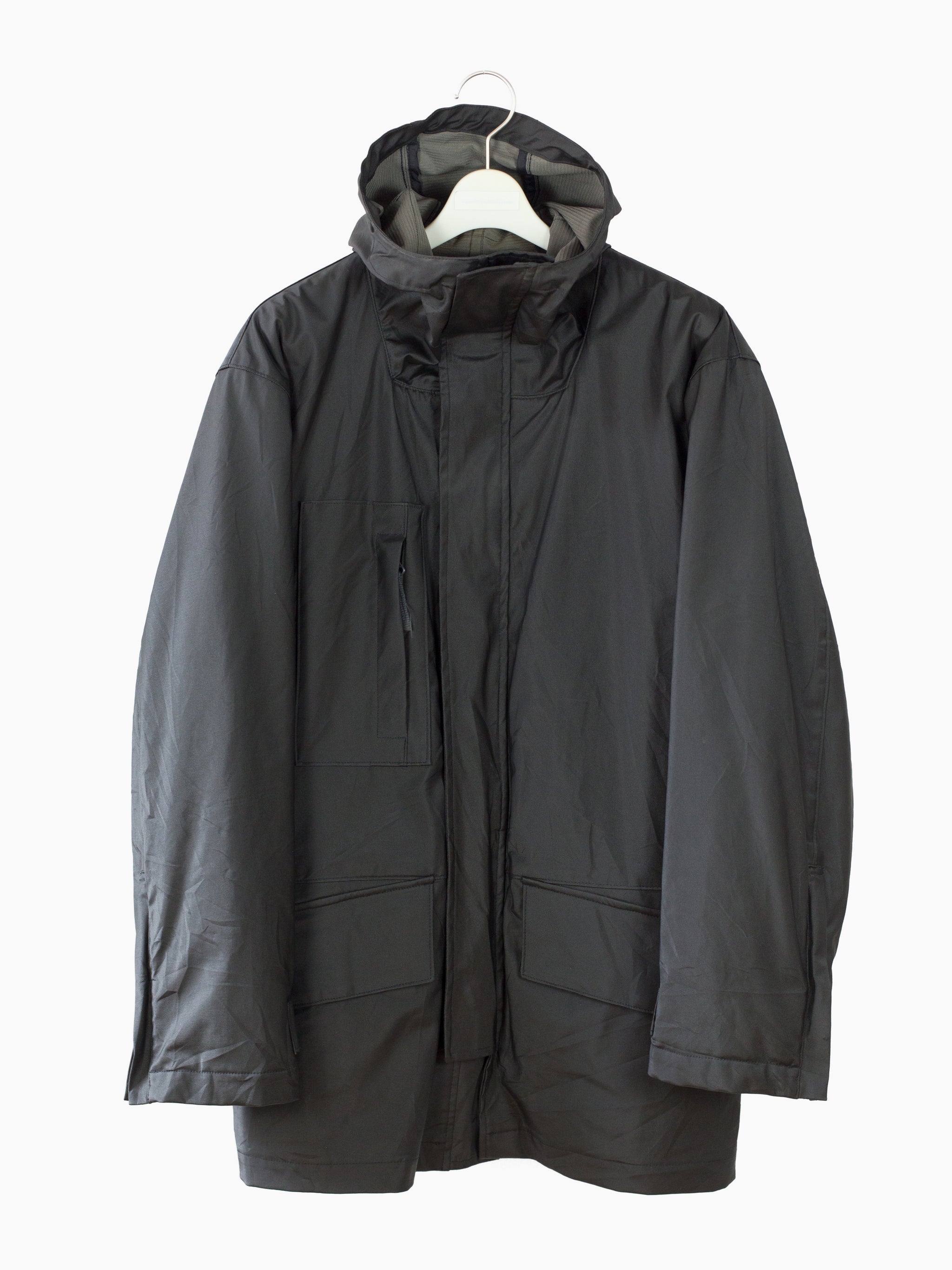 Massimo Osti Production 00s Rubberized Black Parka – HUIBEN