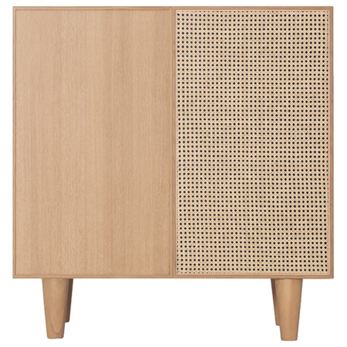 レクトキャビネットV5（木目縦扉／ラタン扉）VCA-004-V5 W750｜カワジュン