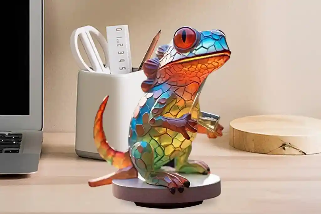 驚き】Amazonで『派手なトカゲのオブジェ』を購入したらトリックアート