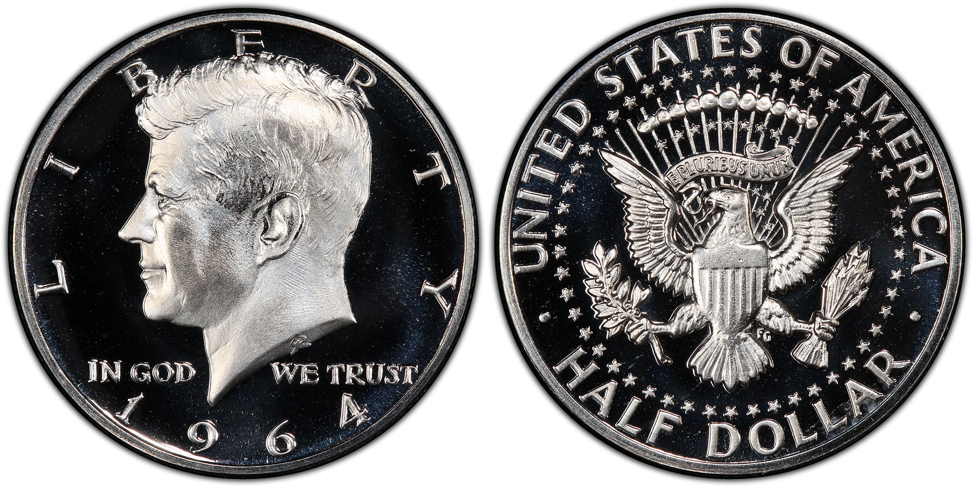 Telling A 1964 Accented Hair Proof Kennedy Half Dollar Apart from