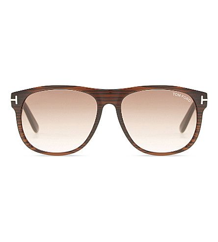 Tom Ford Tf0236 Olivier Square-frame Sunglasses In Brown | ModeSens