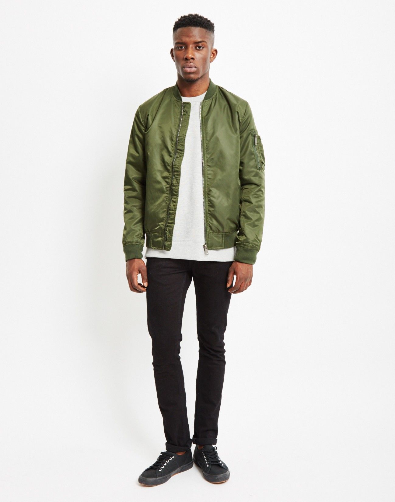 pineapple army's MA-1スタイル オリーブグリーンジャケット pineapple