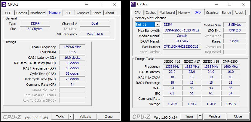 CPU-Z. Does the window on the right mean I can't run DDR4 at