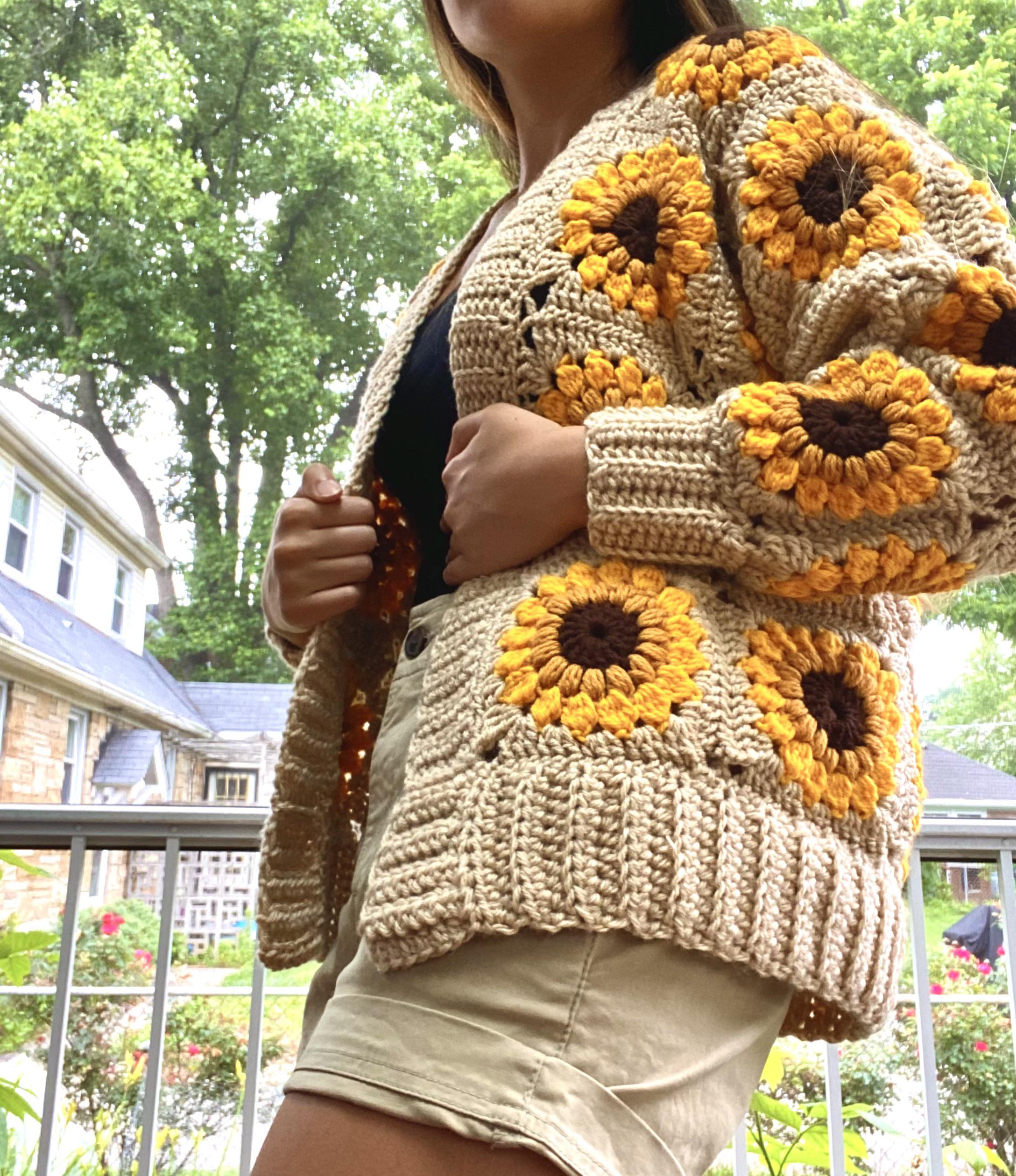 🌻 Sunflower Cardigan! 🌻 : r/crochet