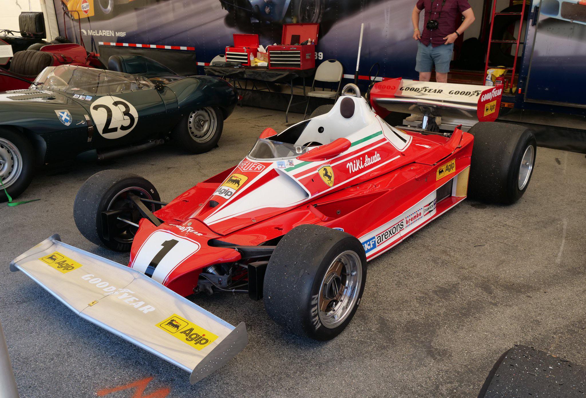 1970年代のフェラーリF1は、WeatherTech Raceway Laguna Secaで開催