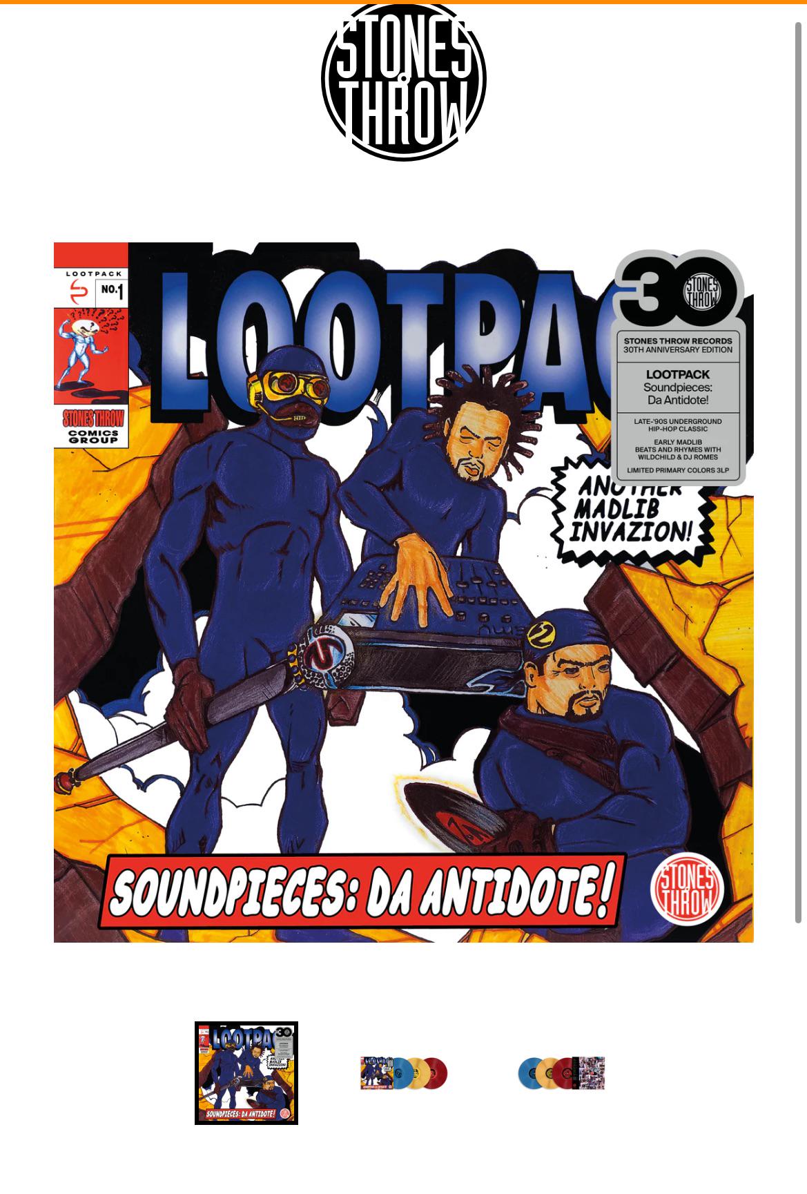 Lootpack Soundpieces: Da Antidote. Available preorder Stones Throw