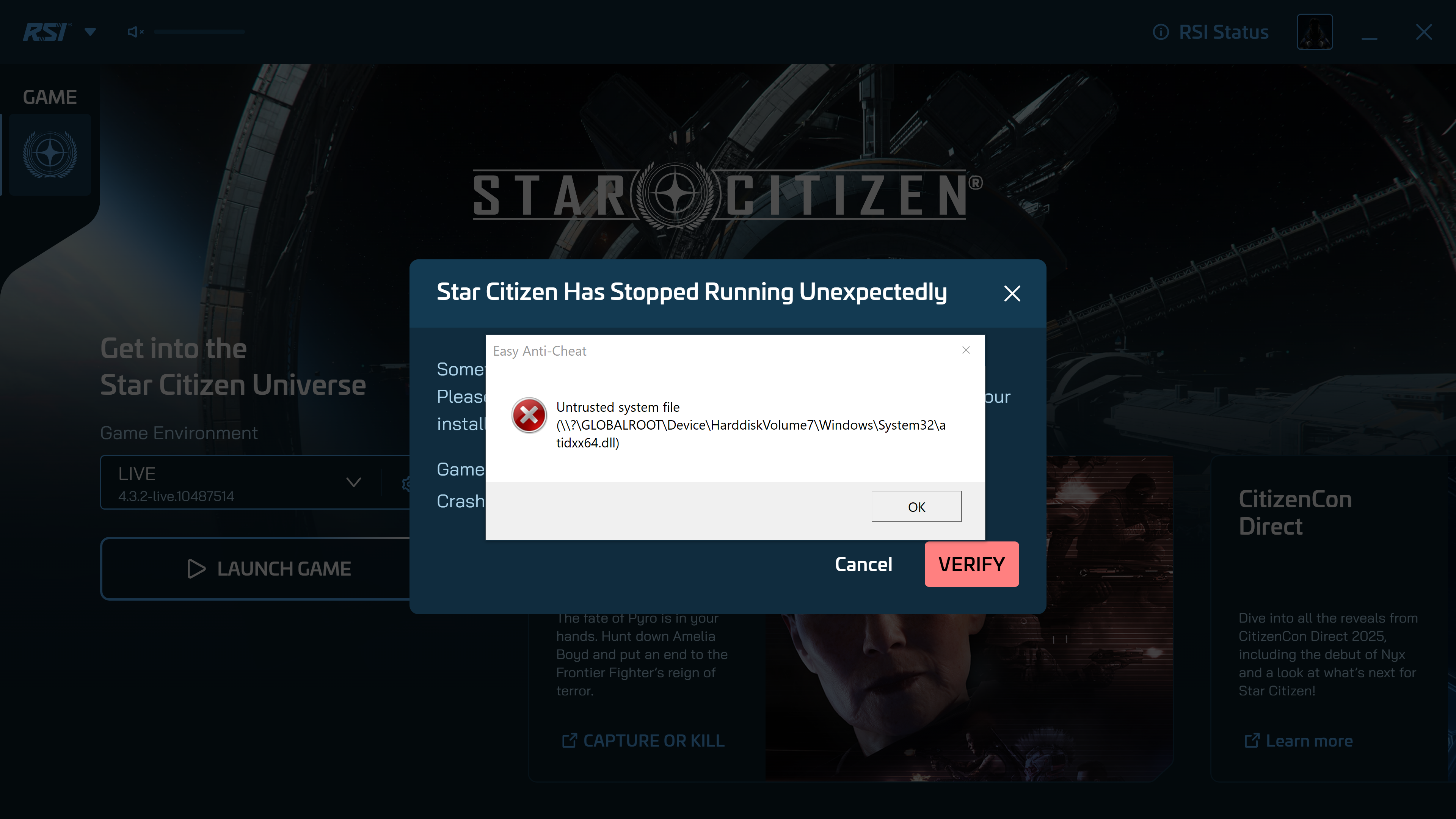 Easy Anti-Cheat Error Wont Let Me Start Game - System32/atidxx64