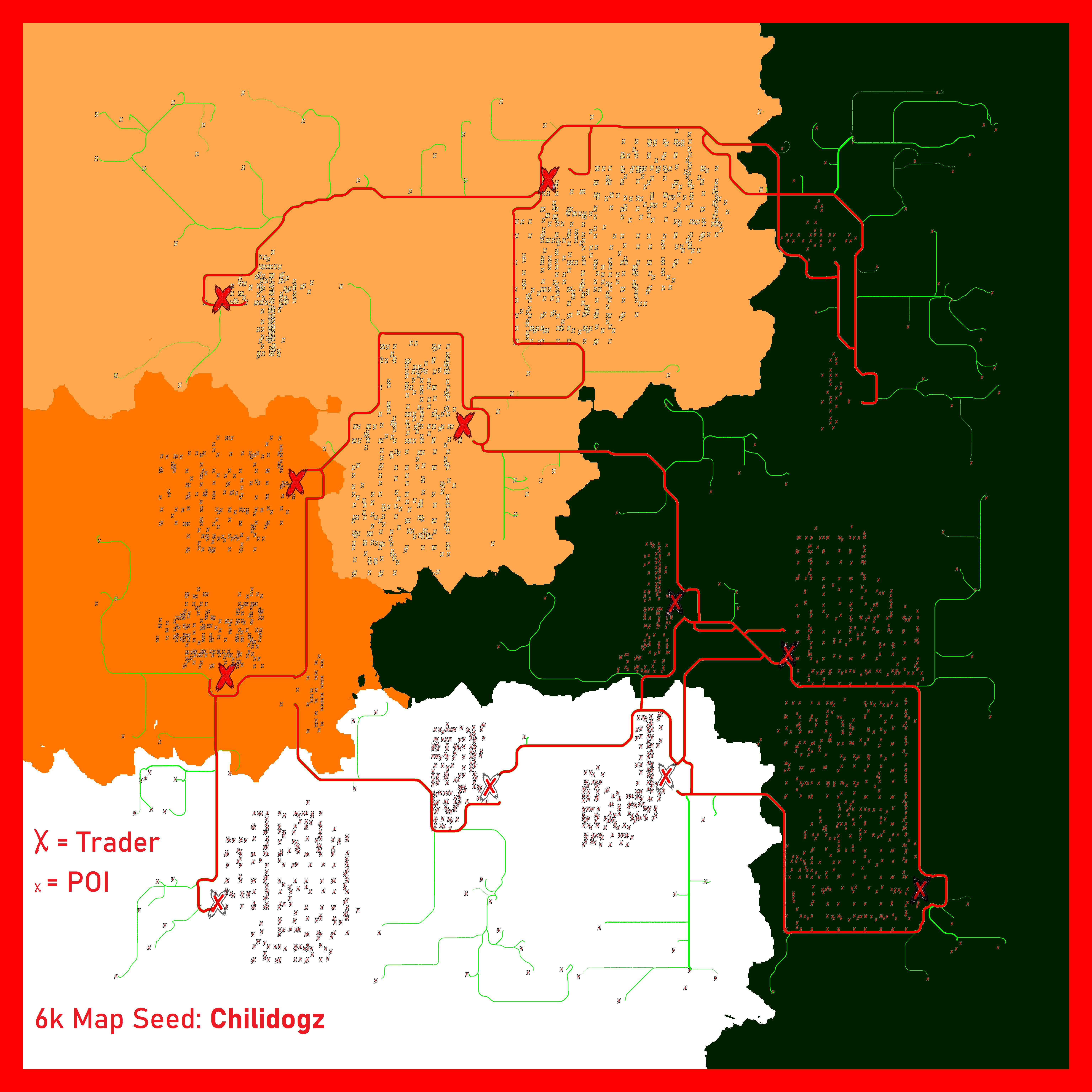 6k マップシード: Chilidogz : r/7daystodie