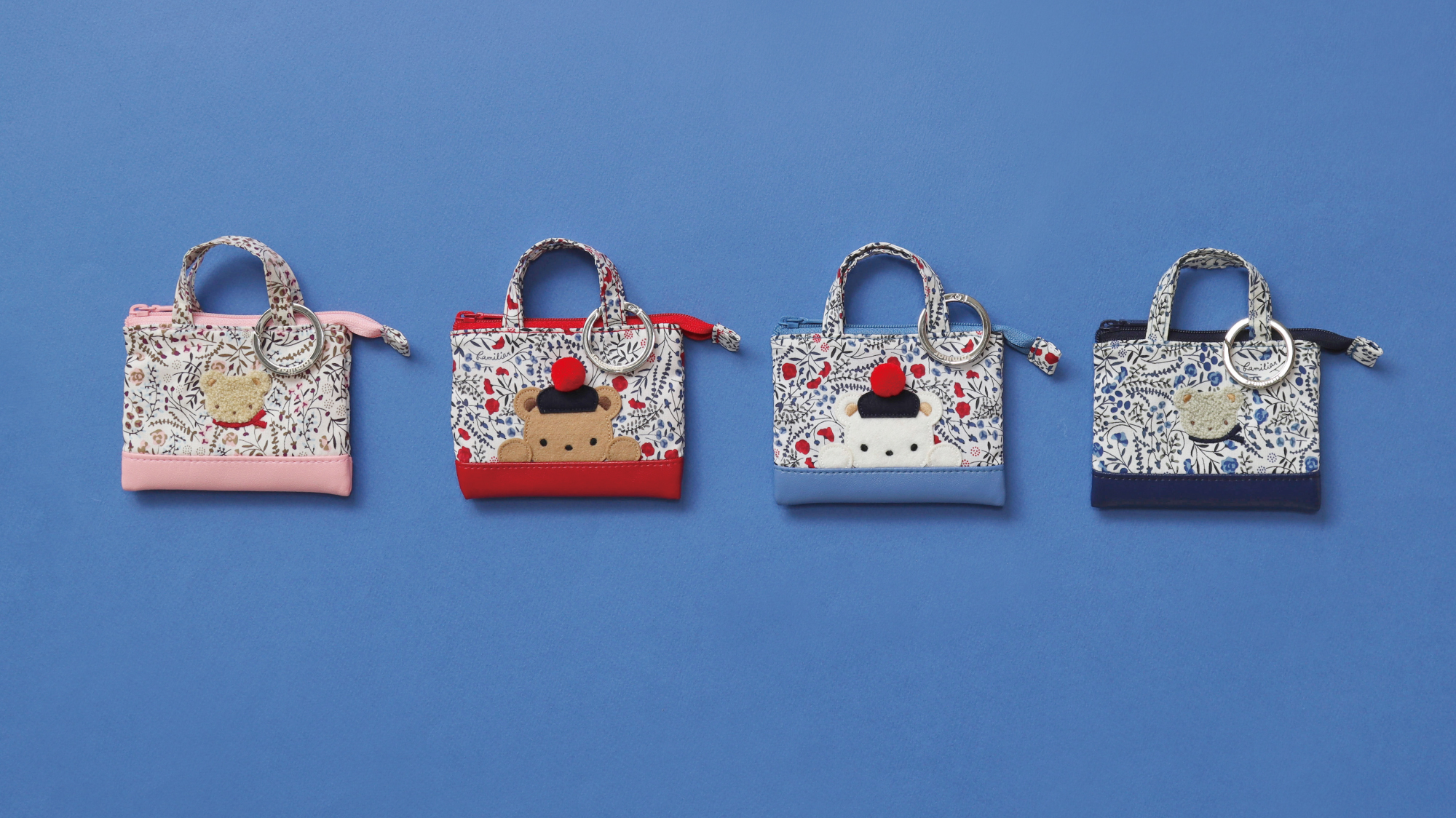 大人気ミニバッグチャームシリーズに トリコロールリバティ柄が新登場