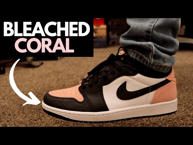 Jordan 1 Low Bleached Coral Unboxing + On Feet! - YouTube