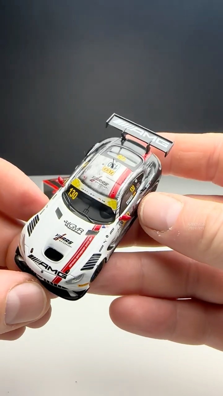 Mercedes-AMG GT3 EVO winners from Macau 2024 by SPARK in 1:64