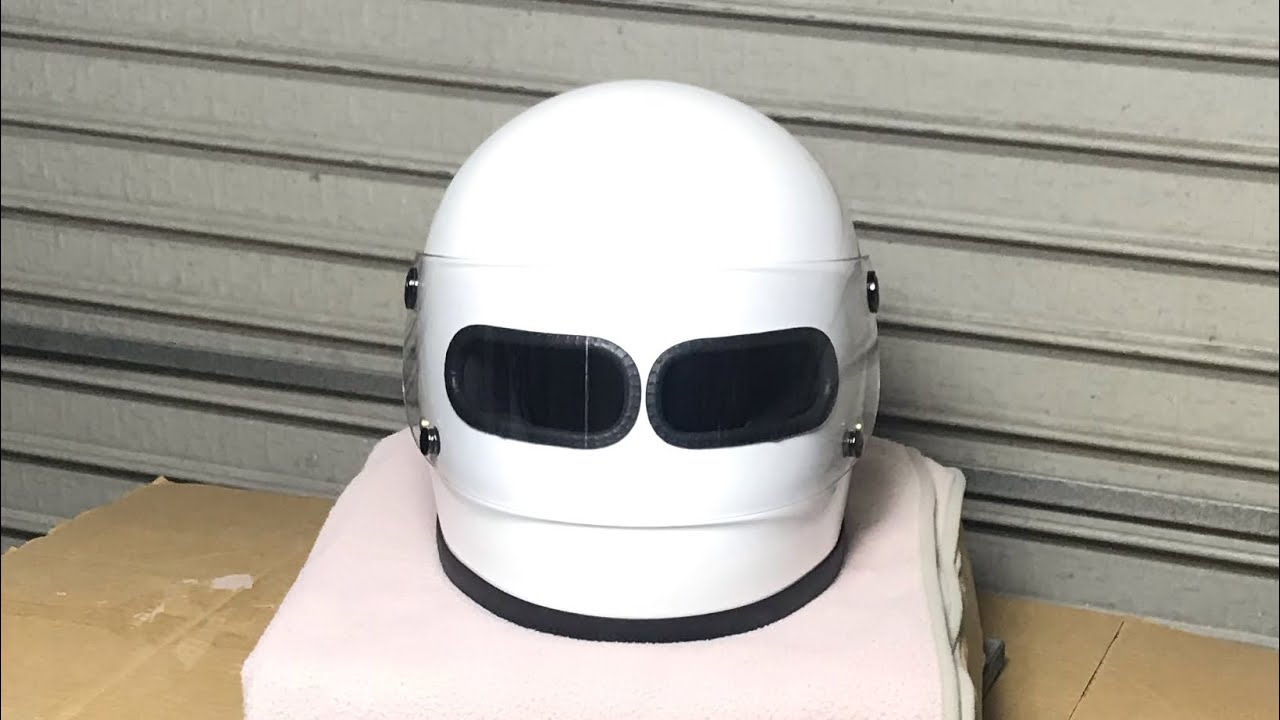 DIY】Tried to Make Helmet Custom Twin Window ビンテージヘルメット