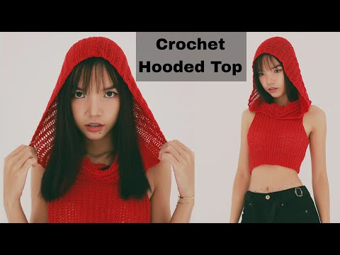 Crochet Hooded Cowl Top Tutorial | Chenda DIY - YouTube