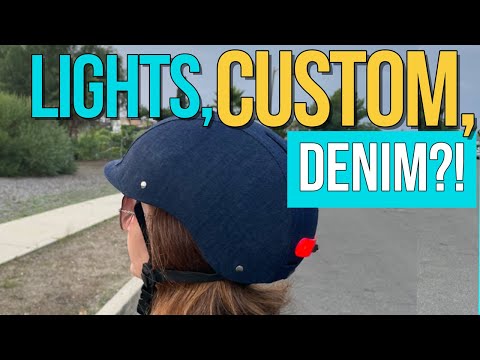Denim Bike Helmet Review: Light Up Electric Bike Helmet from