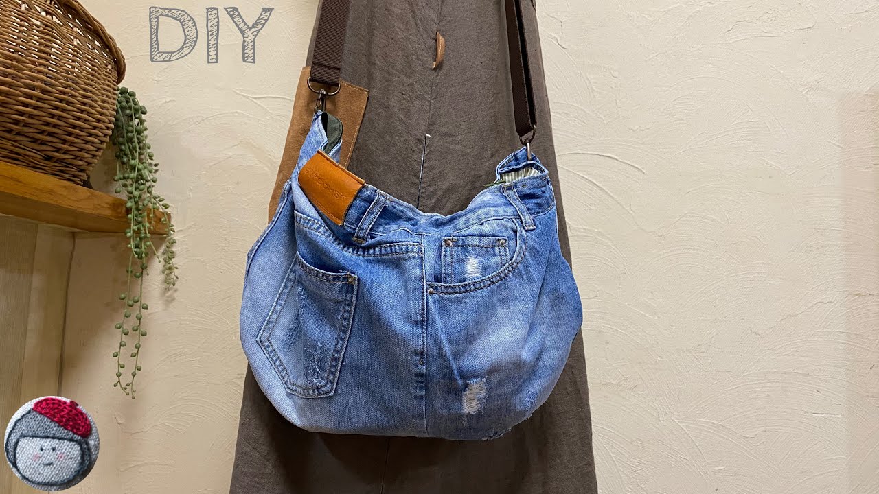 Denim remake bag made with a household sewing machine [shoulder