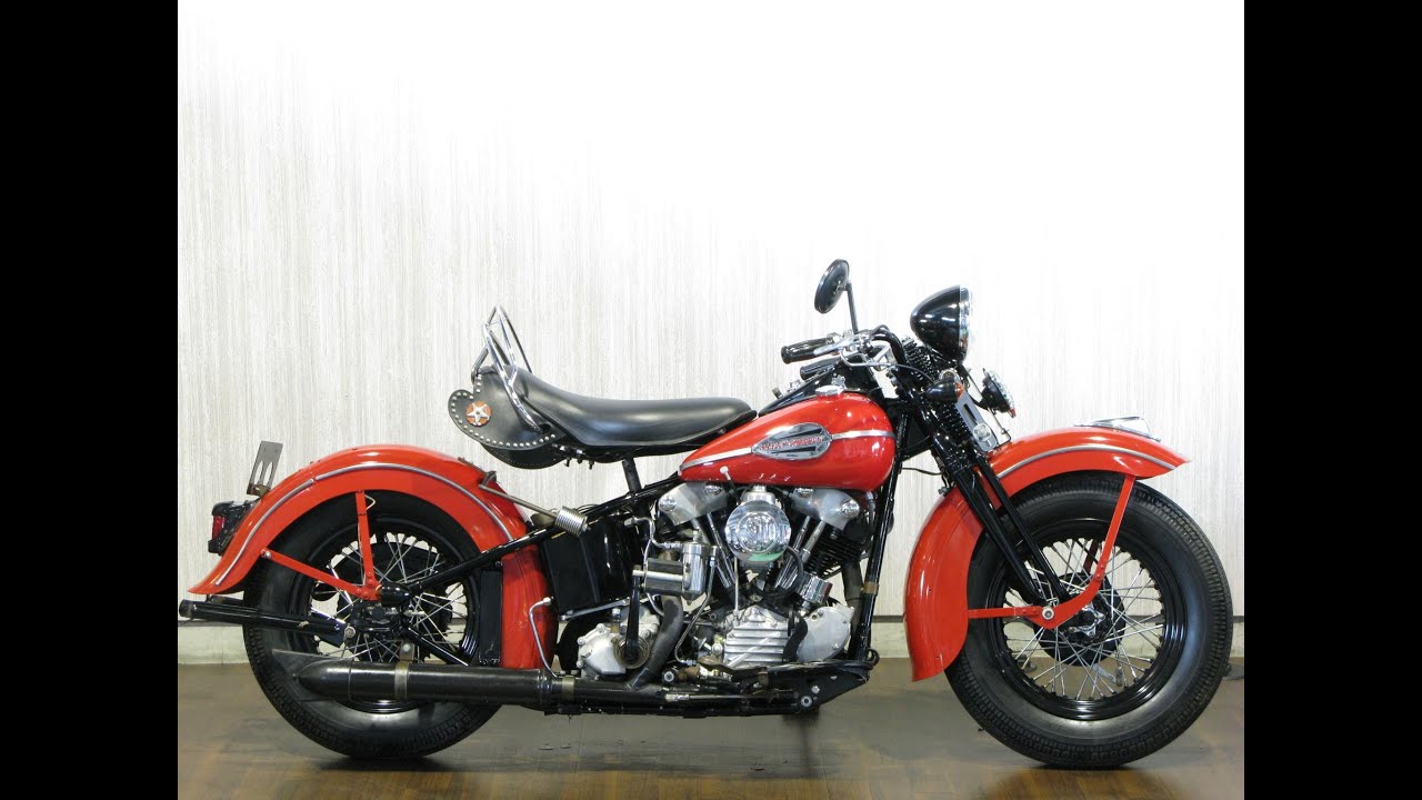 ID1263 ハーレーダビッドソン 1946年 EL 1000 ナックルヘッド - YouTube