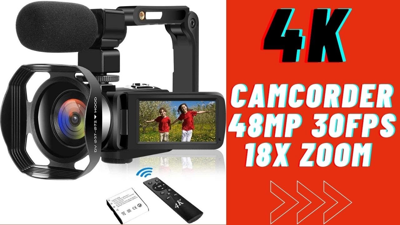 Video Camera 4K Camcorder Vlogging 48MP 30FPS 3