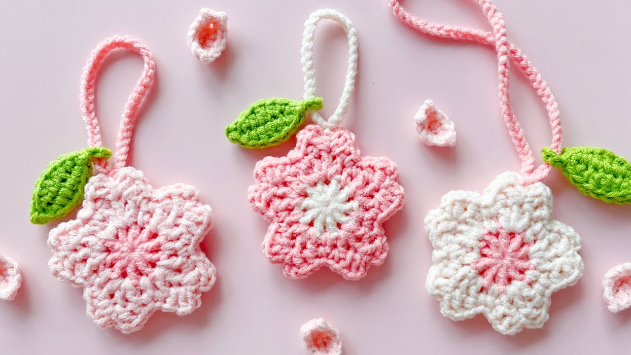 How to Crochet a Sakura Hanging Accessory | Crochet Tutorial | US