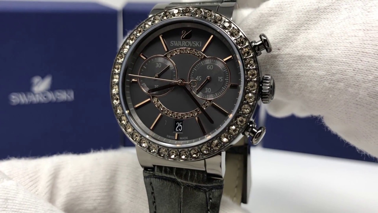 Swarovski Chronograph Ladies Watch Citra Sphere Grey 5122040 - YouTube