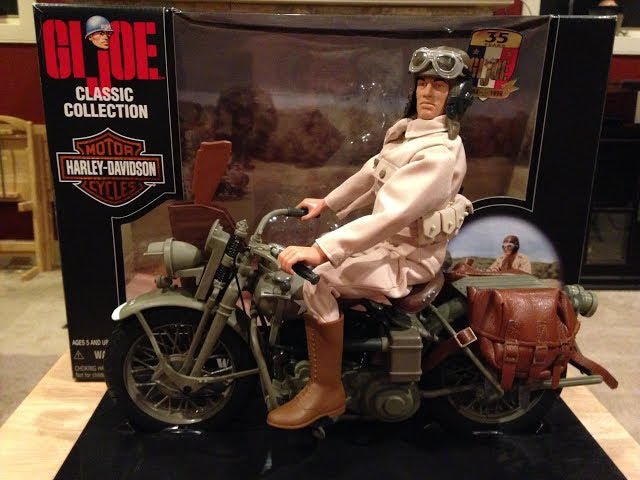 GI Joe 1998 US Army Courier & WLA 45 Harley-Davidson Review - YouTube
